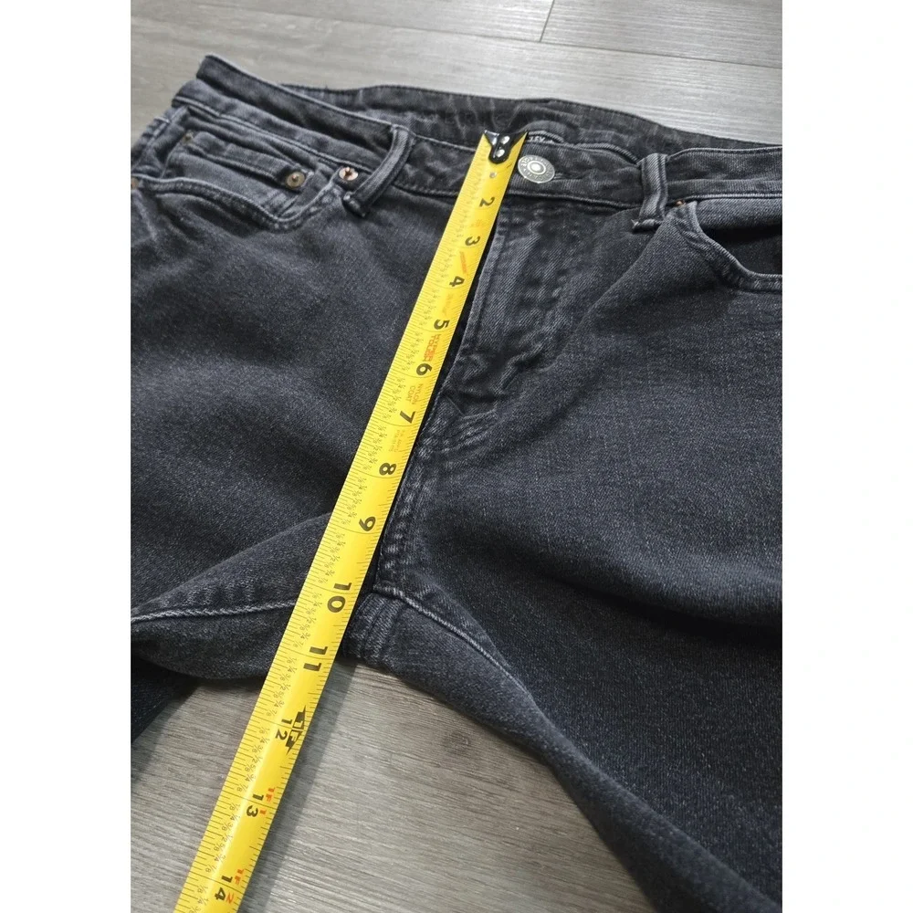 American Eagle Men Jeans Size 31x34 Black Denim Slim Straight Air Flex Plus
